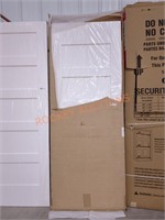 30" x 80" slab door with panels in white