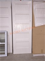 30" x 80" slab door with panels in white