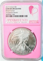 Coin 2017 American Silver Eagle $1 NGC Gem Unc.