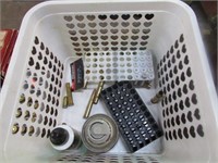 SMALL BASKET W/ MISC CONTENTS