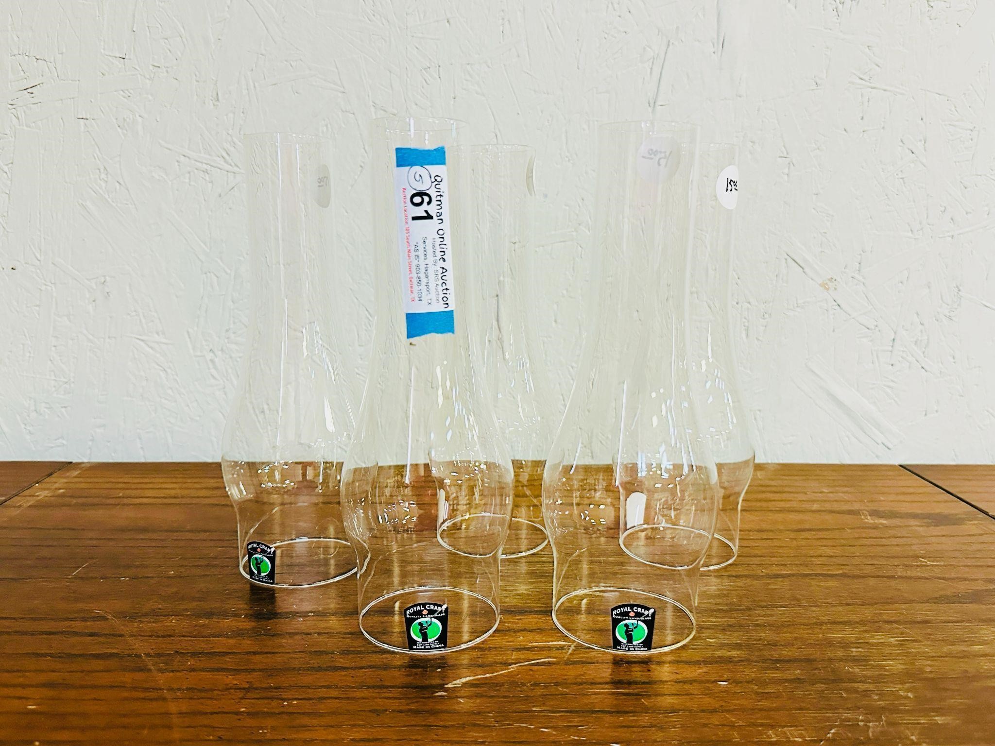 (5) Hurricane Lamp Globes