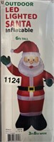 6 FT OUTDOOR LED INFLATABLE SANTA RETAIL $50