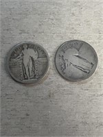 (2) silver quarters