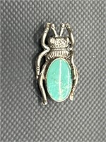Sterling silver and Turquoise brooch
TW 2.17g