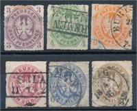 GERMANY PRUSSIA #14-18 & #20 USED FINE-VF