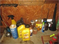 Oil, oil cans, other items
