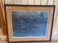 Signed & Numbered 'Salt Marsh Redfishin' Print by