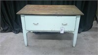 FARMHOUSE PAINTED TABLE WITH DRAWER