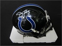 JOE FLACCO SIGNED MINI HELMET WITH JSA COA