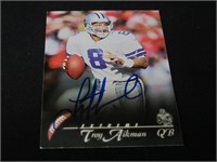 TROY AIKMAN SIGNED SPORTS CARD WITH COA