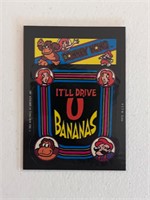 1982 Nintendo Donkey Kong Bananas Sticker Card
