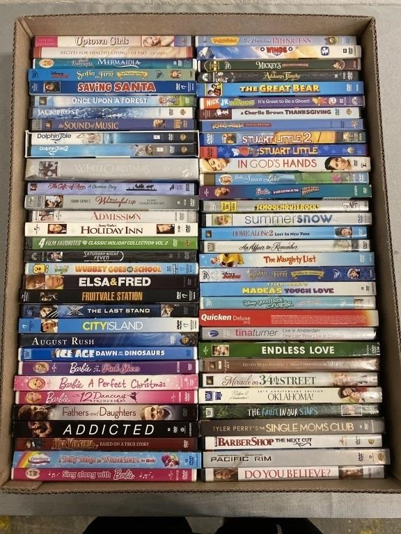 64 Used DVDs/Blu-Rays