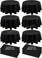 YMHPRIDE 8 Pack Round Tablecloth 60 inch