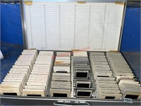 Large lot of Vintage Slides in metal Case (Front