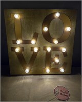 Lighted LOVE Sign Has Some Wear