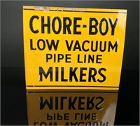 Chore-Boy Low Vacuum Pipe Line Milkers Sign