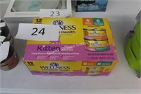 12- cans of kitten food