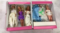 Fashion Doll Trunk w/ Barbie’s (4), clothes &