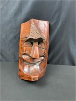 Happy Tiki Carved Mask- Heavy