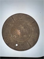 Antique Cast Iron Weave Pattern Star of David Flue