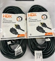 Lot of 2 HDX 55ft Landscape Extension cord - 16