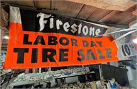 Canvas Firestone Tire Advertisement Banner