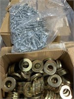 1000 Thumb screws and small box of thick washers