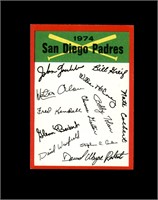 1975 Topps San Deigo Padres CL EX to EX-MT+