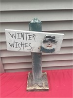 Winter wishes sign