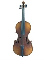 Vintage Violin With Wooden Case