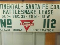 Rattlesnake Lease sign Conoco number 112