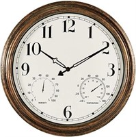 Rsobl 16 Inch Large Indoor Outdoor Wall Clock