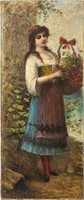 Egisto Ferroni Peasant Woman Oil on Canvas