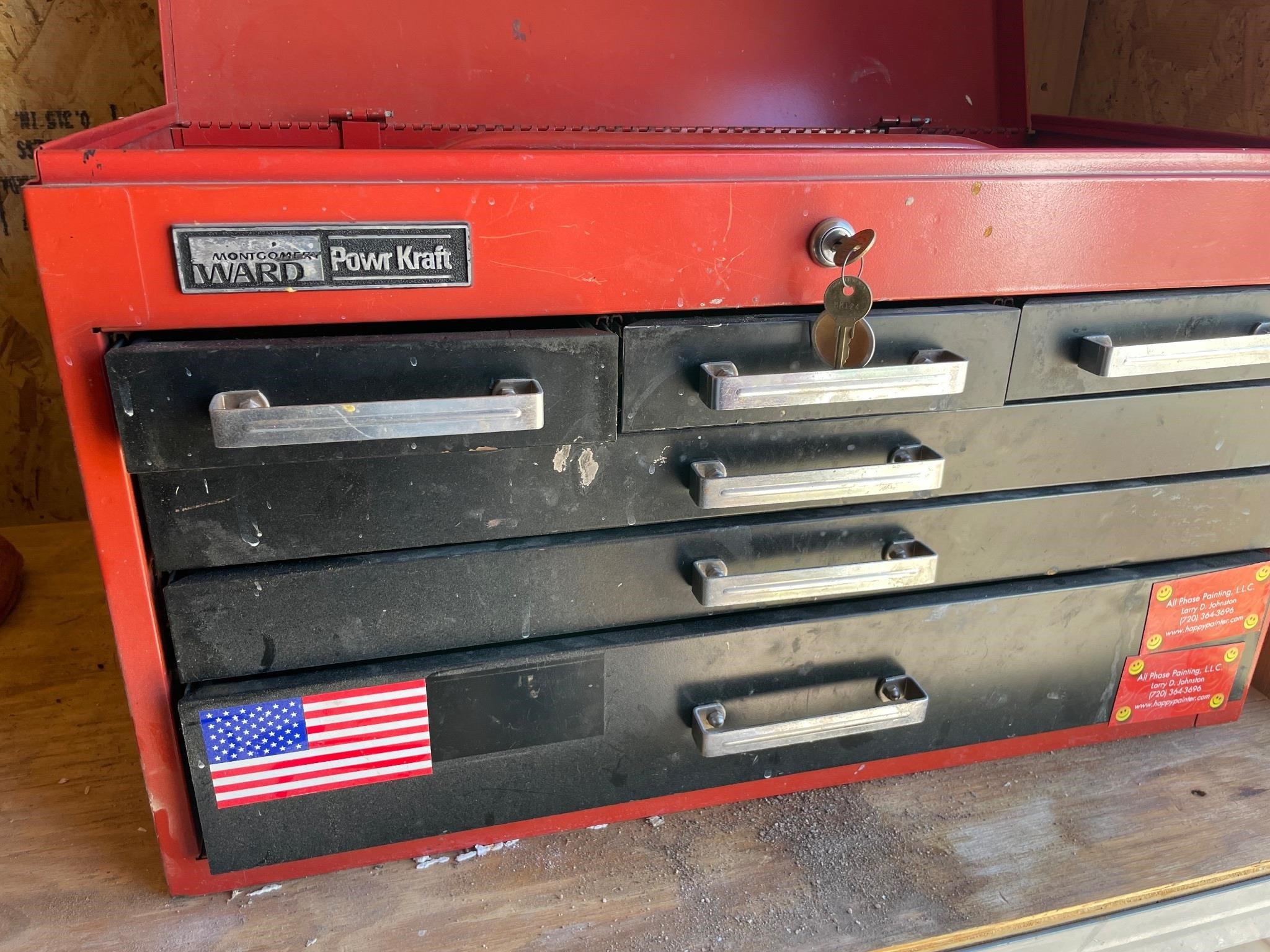 Vintage Metal Tool Chest