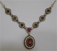 12 ct Ruby Necklace