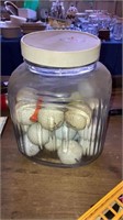 Store jar of golf balls