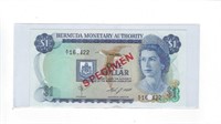 Bermuda $11984 Q. Elizabeth SPECIMEN P28s UNC.Br1z