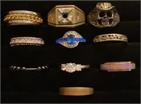 Unmarked/costume rings size 9-10