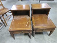 Pair of step end tables