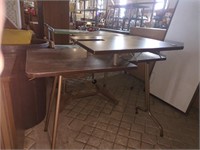 Vintage Folding sewing table- approx 36" adjusts