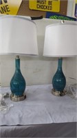 2 New Table Lamps with Charging Ports 24"