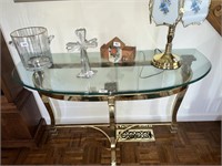 STUNNING GLASS FOYER TABLE