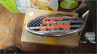 9" Oval Ford American Flag Grill & Tailgate Emblem