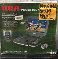 RCA Portable DVD player Missing battery pack -