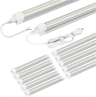 8ft LED Shop Light  72w 9500LM  96' Tube 10pk