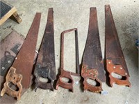 Lot assorted hand saws