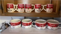 9  CAMPBELL SOUP MUGS TOMATO SOUP AND SUPER STARS