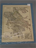 Antique Map : Greece - 1860's