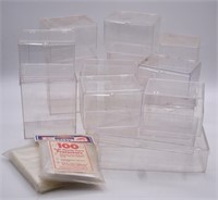 Group of Trading Card Hard & Soft Plastic Cases