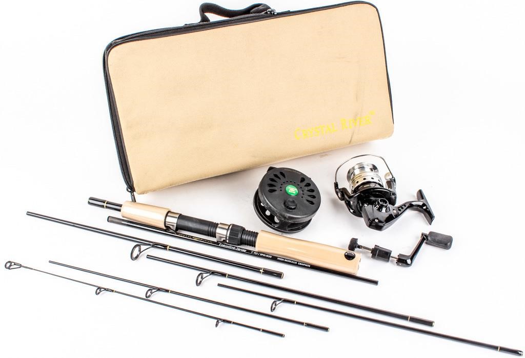 Crystal River Fishing Rod & 2 Reels in Carry Case